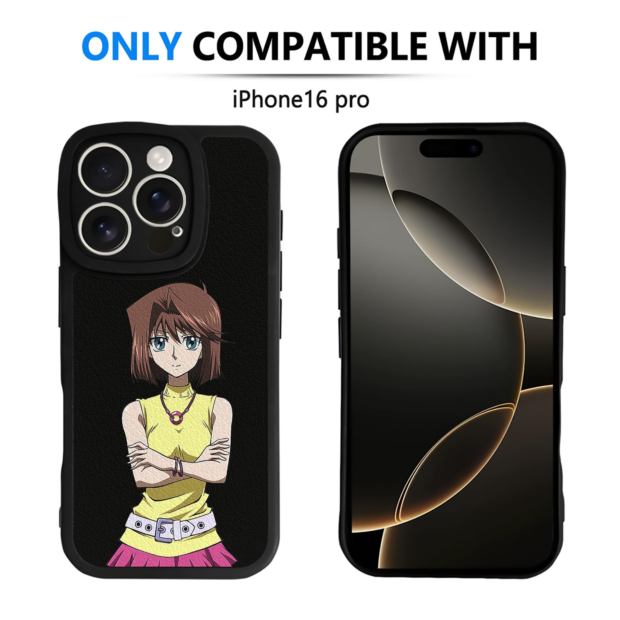 （画像用） 遊☆戯☆王 Yu-Gi-Oh! 【iPhone 16シリーズ対応】シリコンスマホケース（レザー調） 材質：シリコン